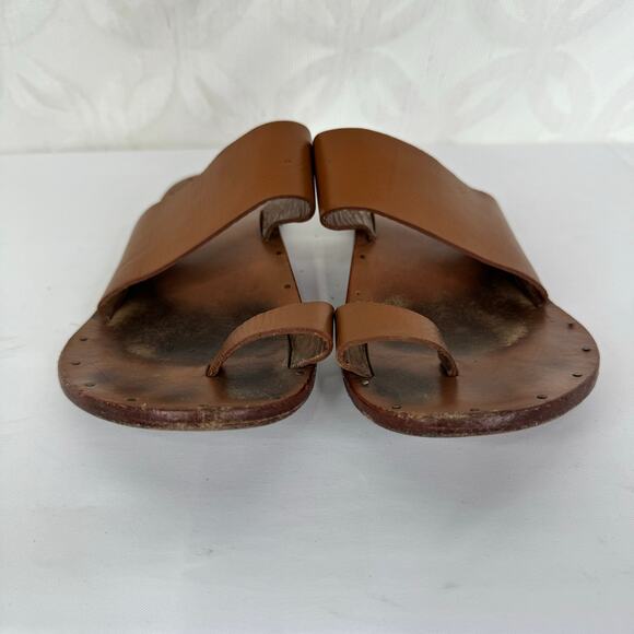 Beek Finch Handmade Leather Sandals with Toe Ring Size 6 - Picture 5 of 10